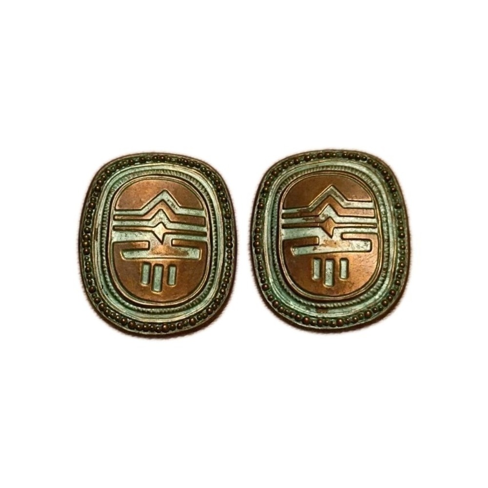VINTAGE LAUREL BURCH SOUTHWEST STYLE POST EARRINGS SILVER PLATE OVER BRASS